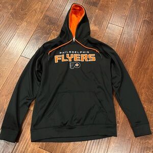 NHL Philadelphia Flyers Black and Orange Hoodie